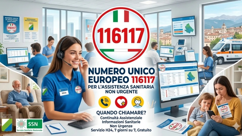 Attivo  il nuovo numero unico 116 117 per l�assistenza sanitaria non urgente