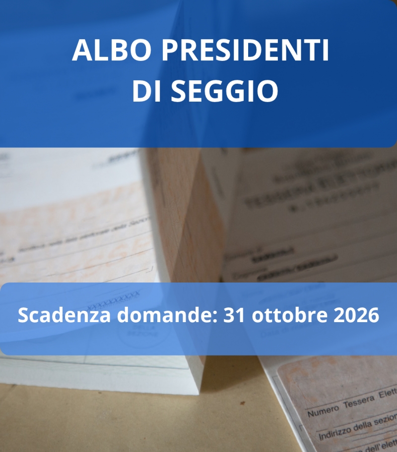 Avviso  Aggiornamento Albo Presidenti di Seggio Elettorale